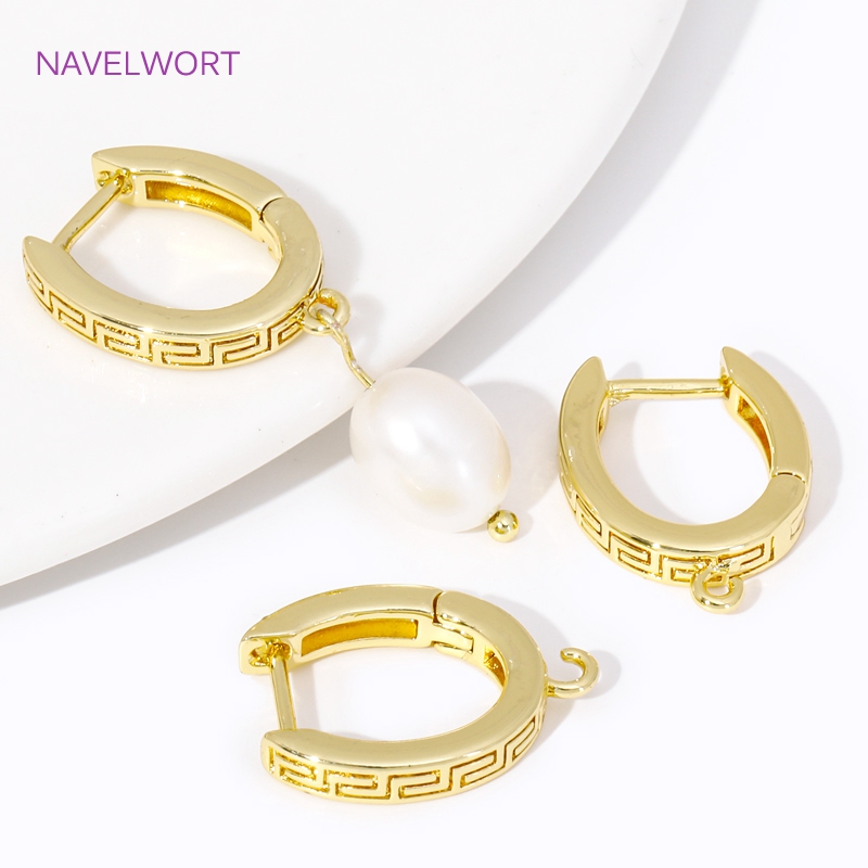 Anting bulat kuningan berlapis - Luxury Gift Set ulasan dan harga