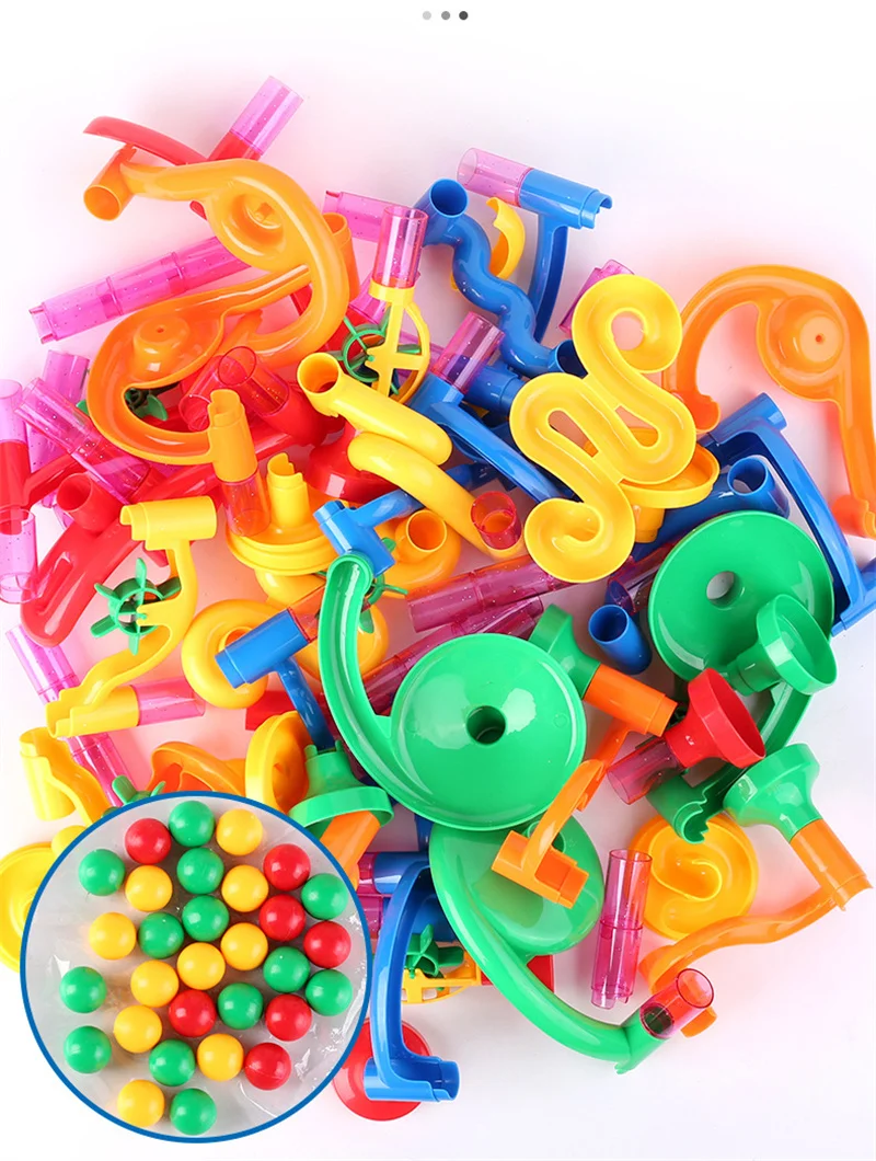 50-142PCS Mainan Bola Labirin  - Marble Coaster Set ulasan dan harga