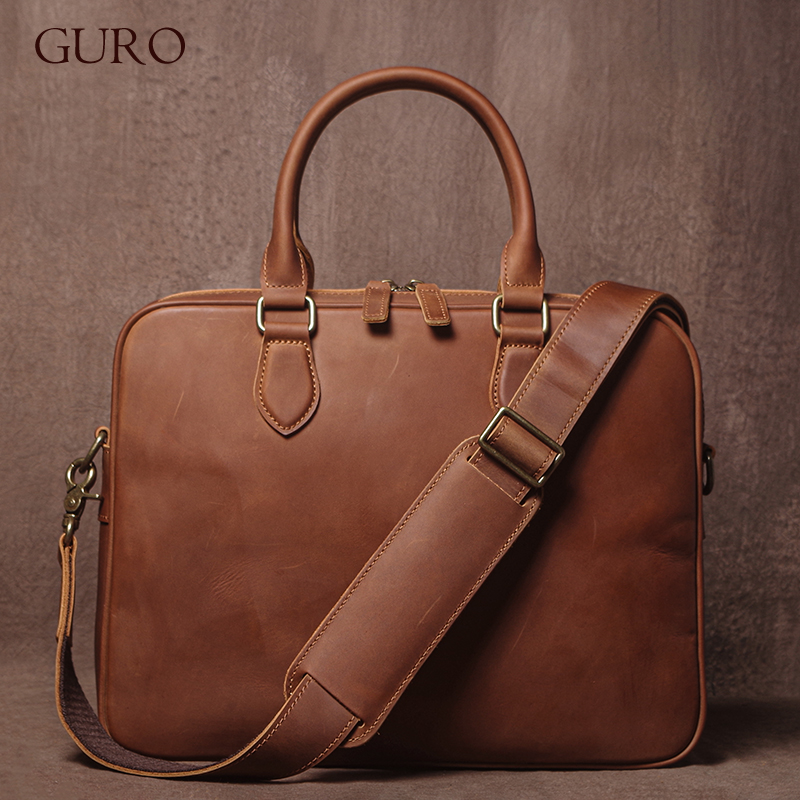 GURO Tas Kantor Kulit Sapi Kud - Leather Briefcase ulasan dan harga
