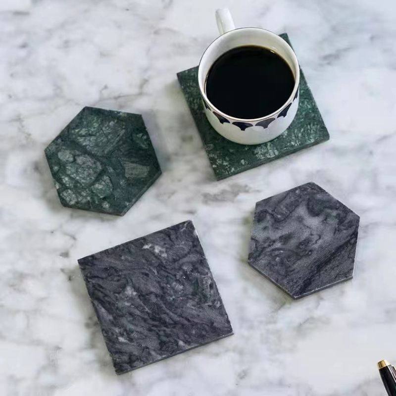 Tatakan Gelas Marmer Alami Tat - Marble Coaster Set ulasan dan harga
