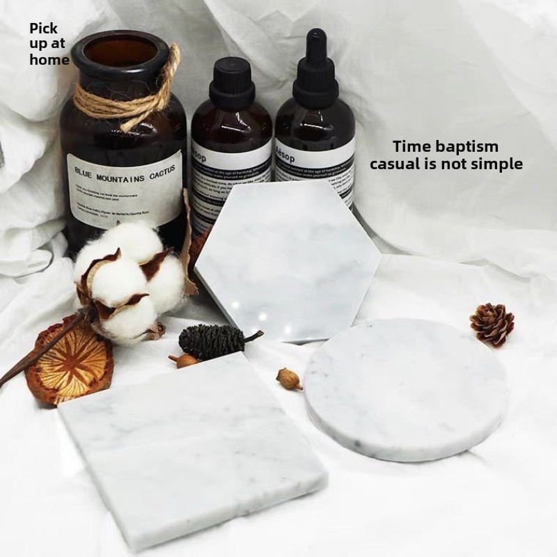 Tatakan Gelas Marmer Alami Tat - Marble Coaster Set ulasan dan harga