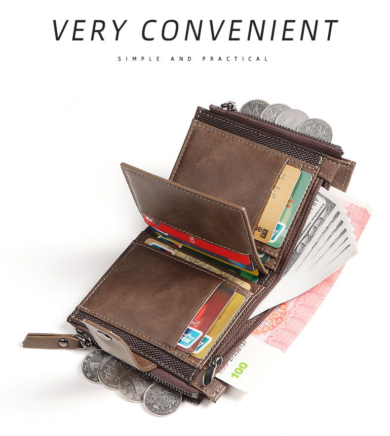 Dompet Kulit Tipis Pendek Anti - Leather Wallet Men ulasan dan harga