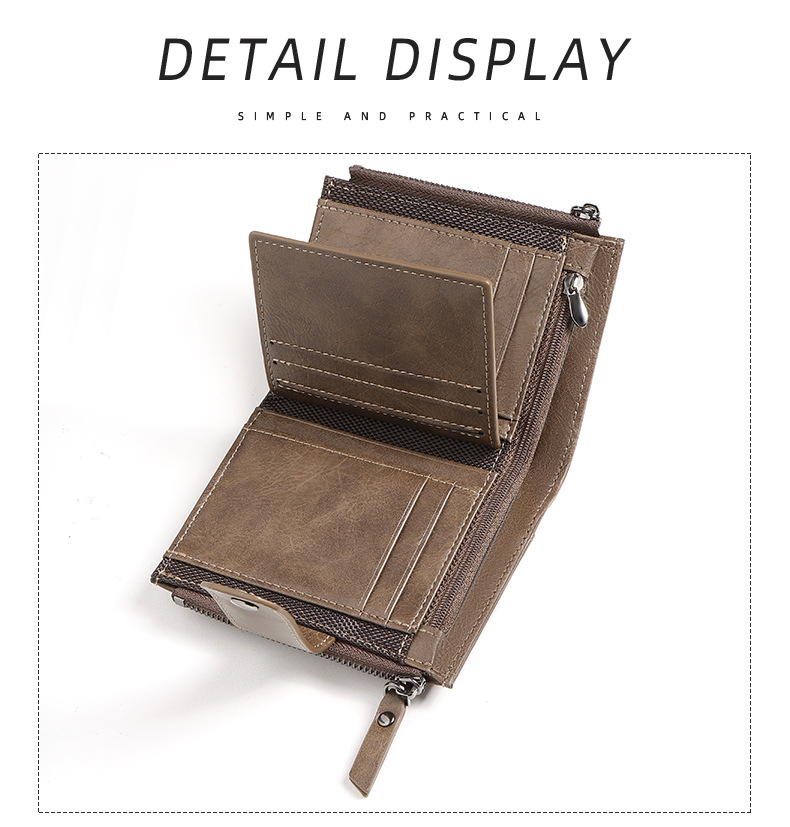 Dompet Kulit Tipis Pendek Anti - Leather Wallet Men ulasan dan harga