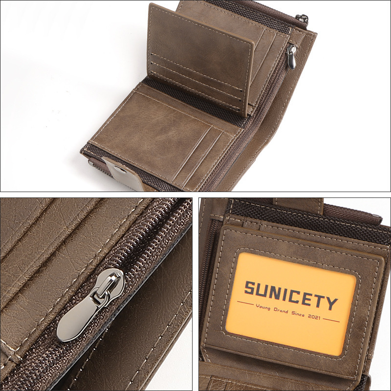 Dompet Kulit Tipis Pendek Anti - Leather Wallet Men ulasan dan harga