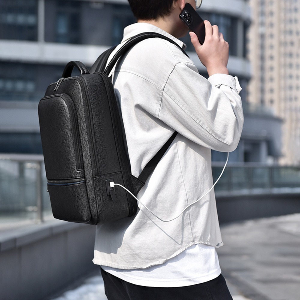 Tas Ransel Pria Kulit PU denga - Leather Briefcase ulasan dan harga