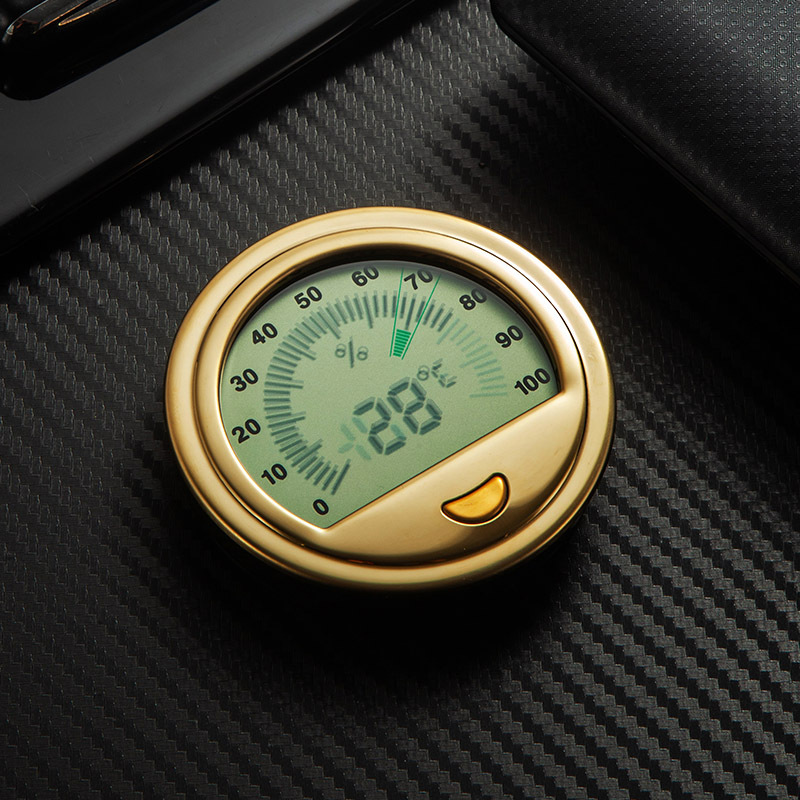 Higrometer cerutu Mini portabe - Premium Cigar Case ulasan dan harga