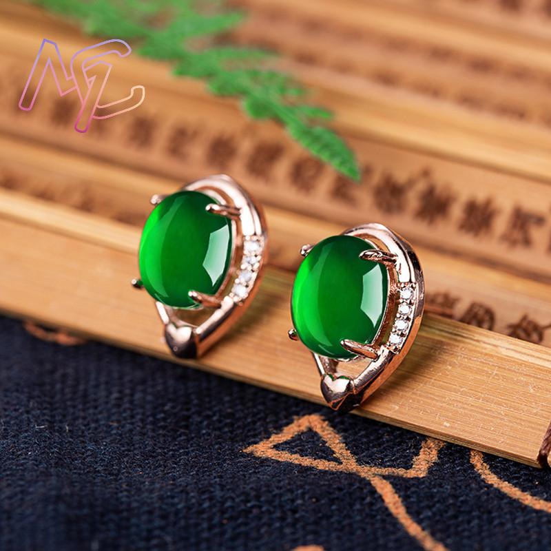 Anting-anting bunga giok alami - Gold Plated Jewelry ulasan dan harga
