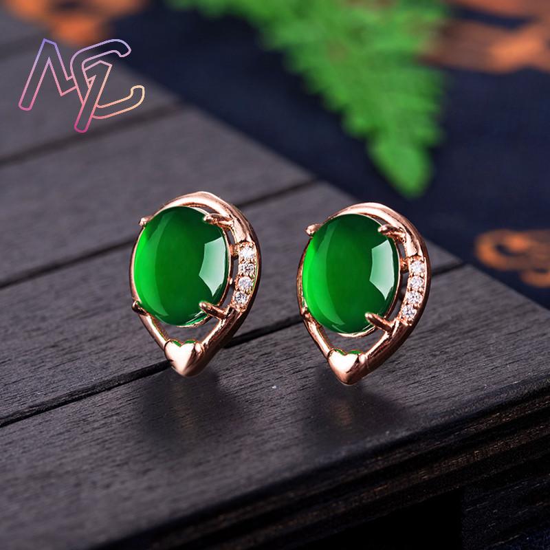 Anting-anting bunga giok alami - Gold Plated Jewelry ulasan dan harga