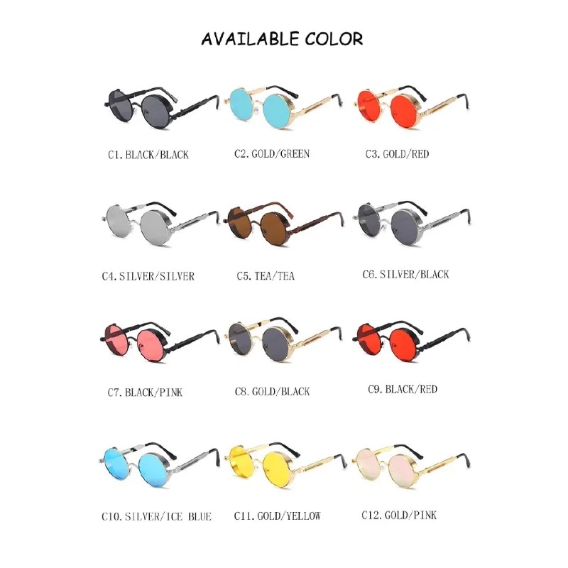 Kacamata Hitam Steampunk Metal - Designer Sunglasses ulasan dan harga