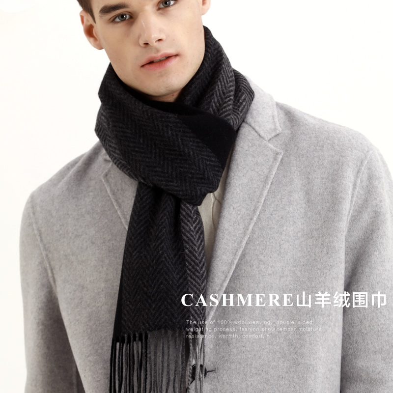Syal Pashmina Syal Wol Kotak-k - Cashmere Scarf ulasan dan harga