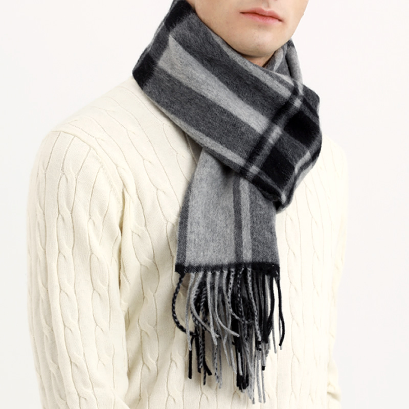 Syal Pashmina Syal Wol Kotak-k - Cashmere Scarf ulasan dan harga