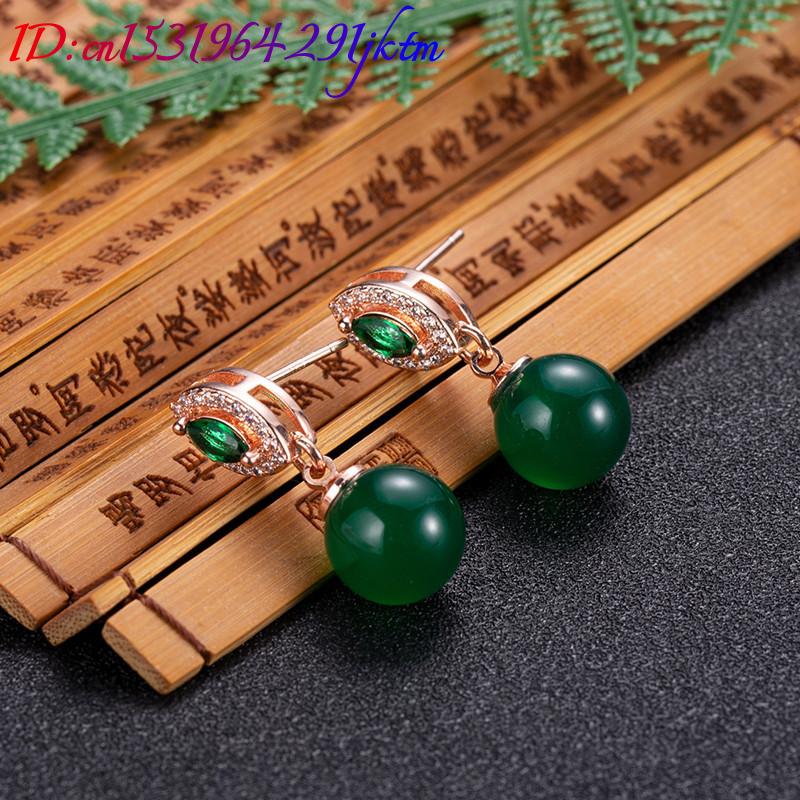 Anting-anting manik-manik giok - Gold Plated Jewelry ulasan dan harga